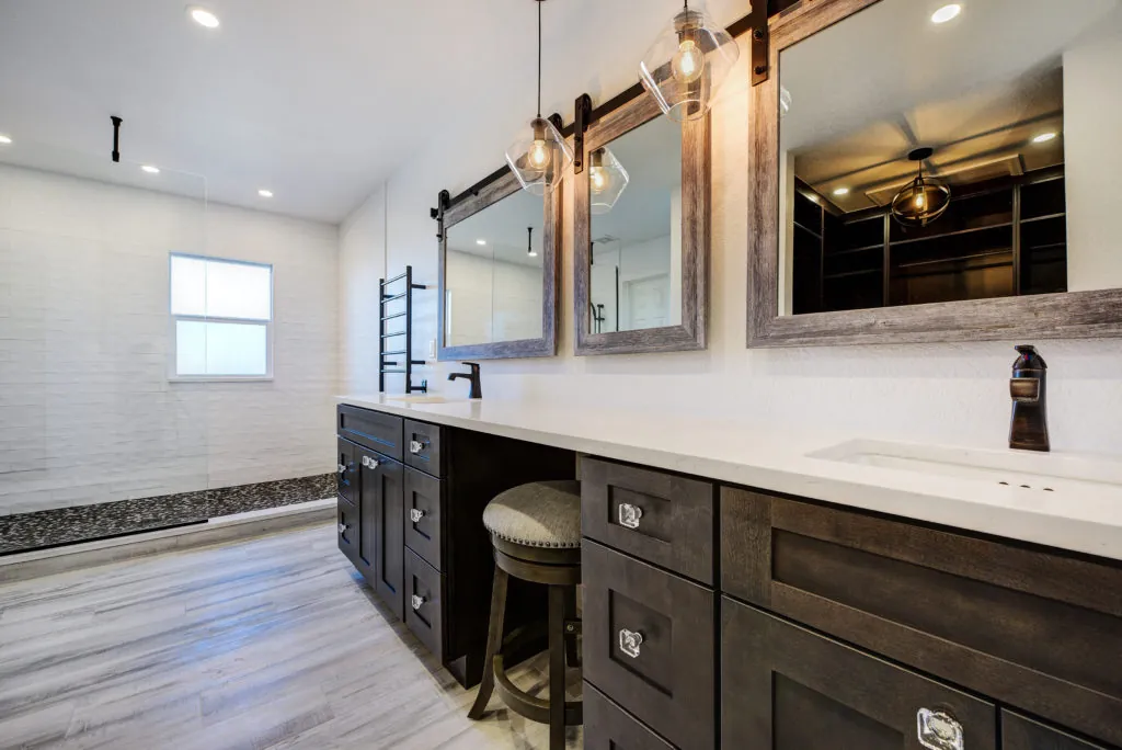 Finished master bathroom renovation